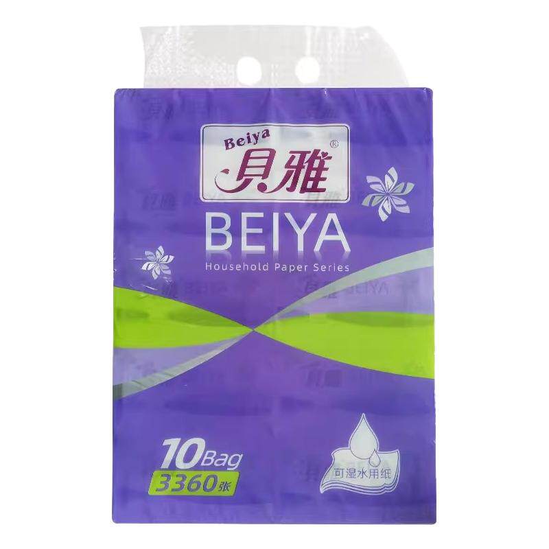 贝雅3360张100包抽纸4层软抽式