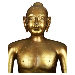 汲古山房历史中医文化摆件大号针灸铜人人体穴位模型医馆医院