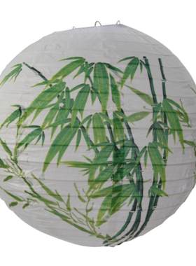 潘通纸质古风印花竹子灯笼