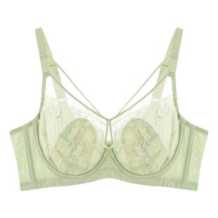 奥维丝丽新品内衣女大胸显小兔耳朵超薄软钢圈上托收副乳美背文胸