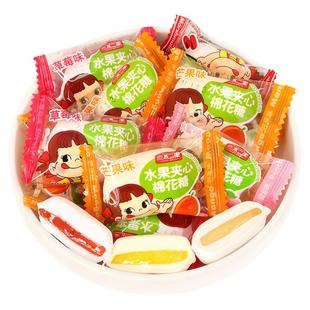 不二家棉花糖混合水果网红夹心软糖儿童网红糖果零食休闲食品批发