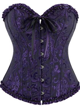 高腰无袖腰封一片式塑身衣corset