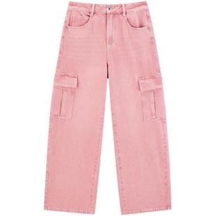 太平鸟Reebok联名系列牛仔裤2025年春夏新款弯刀牛仔裤A3HAF1266