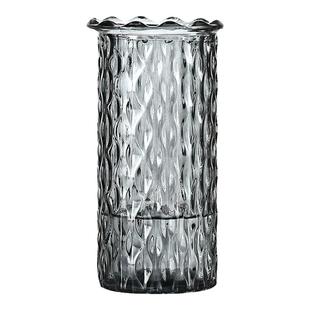 花瓶摆件客厅插花玻璃落地ins风直筒创意透明富贵竹水养鲜花装饰