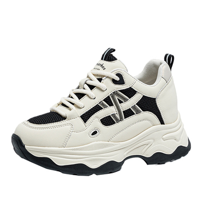 显脚小老爹鞋女款百搭内增高女鞋