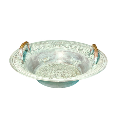 跳水共振加厚鱼金盆仿古青铜器