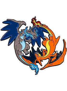 宝可梦喷火龙金属胸针动漫周边