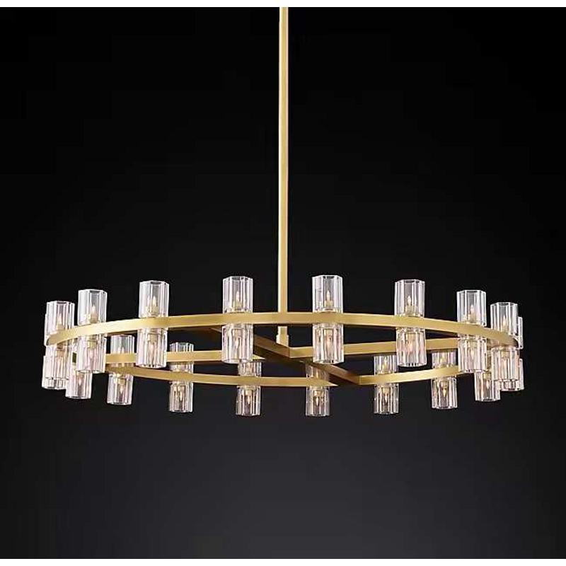 复式楼轻奢楼梯玻璃吊灯挑创意餐厅卧室吊灯北欧空别墅港式大客厅