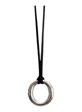 几何圆环吊坠项链可调节长度