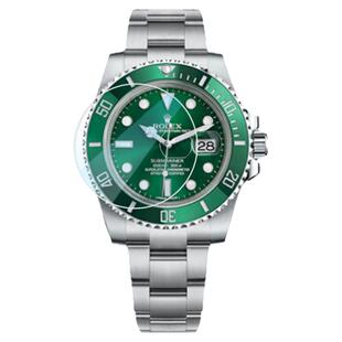 2025新版]专用于劳力士40绿水鬼116610LV钢化膜手表二代表扣贴膜保护膜表膜表链膜表圈后膜侧边表耳膜闪魔RX8