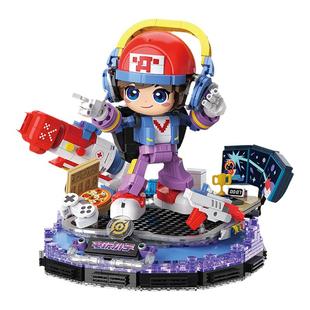 TOPTOY中国积木王者荣耀星空梦想鲁班七号电玩小子拼装玩男孩礼物