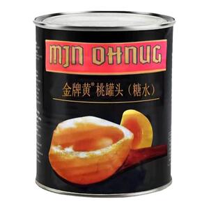 金牌黄桃罐头糖水即食水果对开边桃烘焙蛋糕装饰甜品商用820g