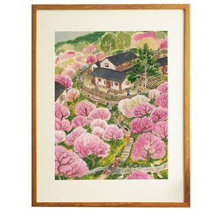 一二山春分皇小小原创现代装饰画客厅餐厅挂画沙发背景墙电表箱