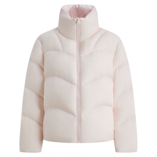 冰洁冰洁95绒羽绒服多彩立领短款轻盈0压防泼水显瘦泡芙羽绒服女