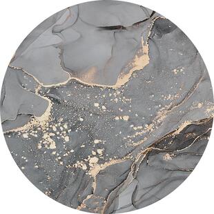 圆桌餐桌布仿大理石纹圆形轻奢防水防油桌垫防烫免洗皮革餐桌定制