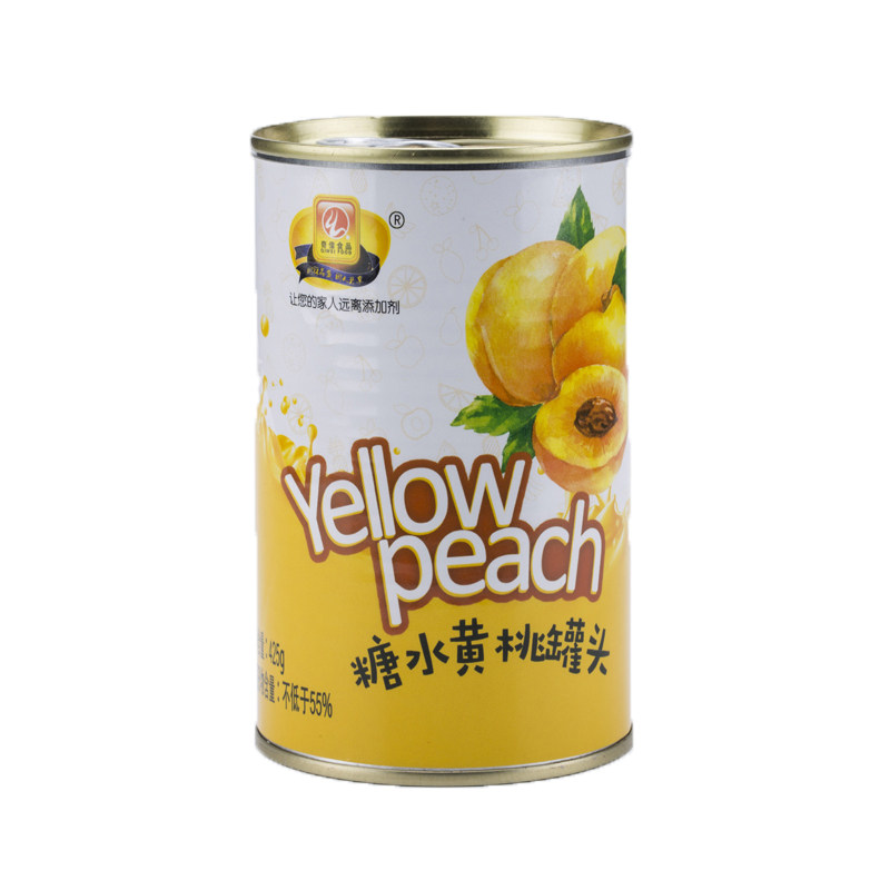 山东临沂特产奇伟黄桃罐头水果罐头对开水果制品糖水罐头425gX5罐