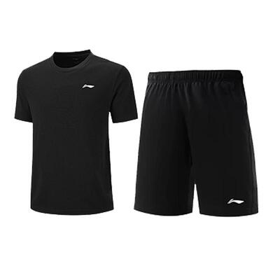 李宁速干运动套装女夏季冰丝两件