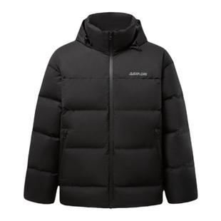 森马羽绒服男2025冬季防风防水宽松连帽90鹅绒厚款中国红面包服潮