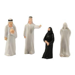 彩色阿拉伯人 沙盘模型材料 彩色人偶 建筑模型材料 中东场景人偶