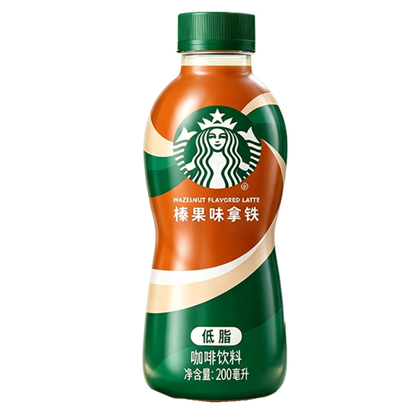 【顺丰】星巴克咖啡星小咖迷你便携低糖低脂榛果拿铁200ml*15瓶
