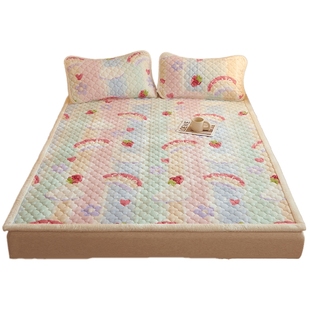 加厚牛奶绒床护垫冬季保暖家用床褥垫被珊瑚绒床单三件套单人床盖