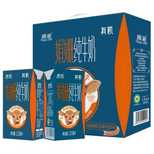 欧亚全脂娟姗纯牛奶125ml*24盒