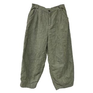 沉香布衣草堂 衣路走来 亚麻面料做旧麻裤 26583多色休闲裤a