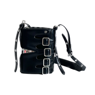 uustudio小众原创设计潮流时尚芒星重工手型水桶包单肩斜挎女包新