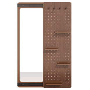 YDD非实木 钢制洞洞板穿衣镜一体隐形推拉可关闭的全身镜子隐藏式