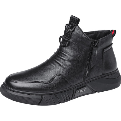 澳伦加绒韩版百搭马丁靴高帮鞋