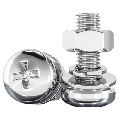 螺丝+平垫+弹垫+螺母304不锈钢