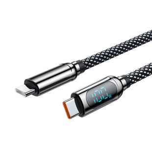 智能数显 驯龙师 100W超级快充双头Type-C数据线适用苹果16iPhone15pro/ipad华为荣耀mate70充电线笔记本车载