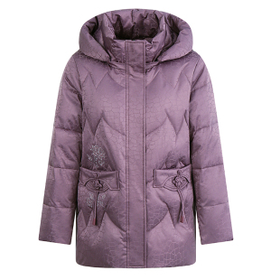 恒源祥集团Fazeya妈妈羽绒服奶奶白鸭绒冬季保暖洋气小个子厚外套