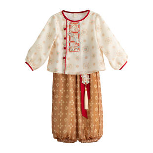 男童汉服2025春秋款儿童新中式国风套装男孩女孩古装表演服两件套