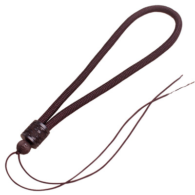 复古加粗吊坠挂绳黑檀黑曜石文玩