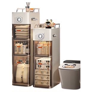 卫生间夹缝收纳柜厕所浴室小推车收纳架落地缝隙储物马桶边置物架