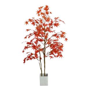 仿真红枫树大型落地盆栽酒店商场橱窗柜仿生绿植室内外造景装饰树