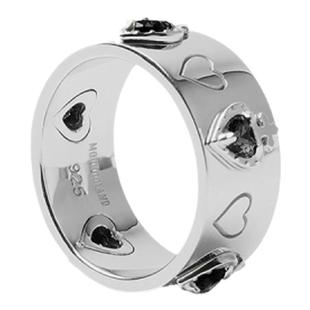 Mouhooland暮后之地黑曜之心喻言同款戒指925银白金潮酷情侣戒指