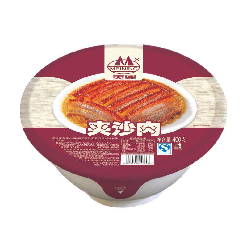 美宁碗装夹沙肉加热即食