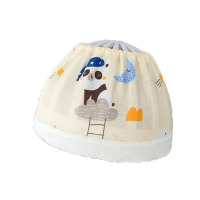 婴儿夏季薄款纯棉纱布无骨空顶帽