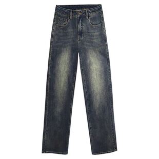 阔腿牛仔裤女2026新款春秋爆款小个子显直高腰超显瘦窄版直筒裤子