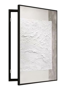 竖款抽象电表箱遮挡装饰画