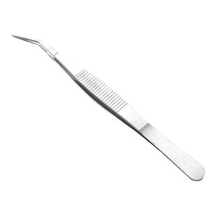 粤顺星不锈钢尖头镊子维修镊子生物教学解剖镊夹线实验直弯头聂子