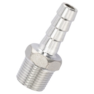 304不锈钢六角外丝宝塔接头 4分软管水管皮管倒刺竹节接头1/4 1/2