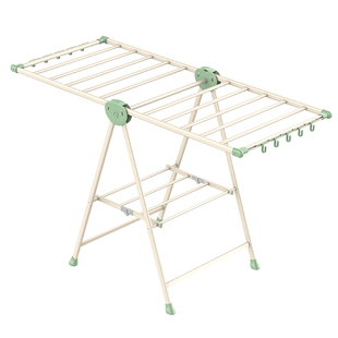 好太太晾衣架龙门伸缩杆落地折叠阳台室内晒被凉衣架家用挂衣神器