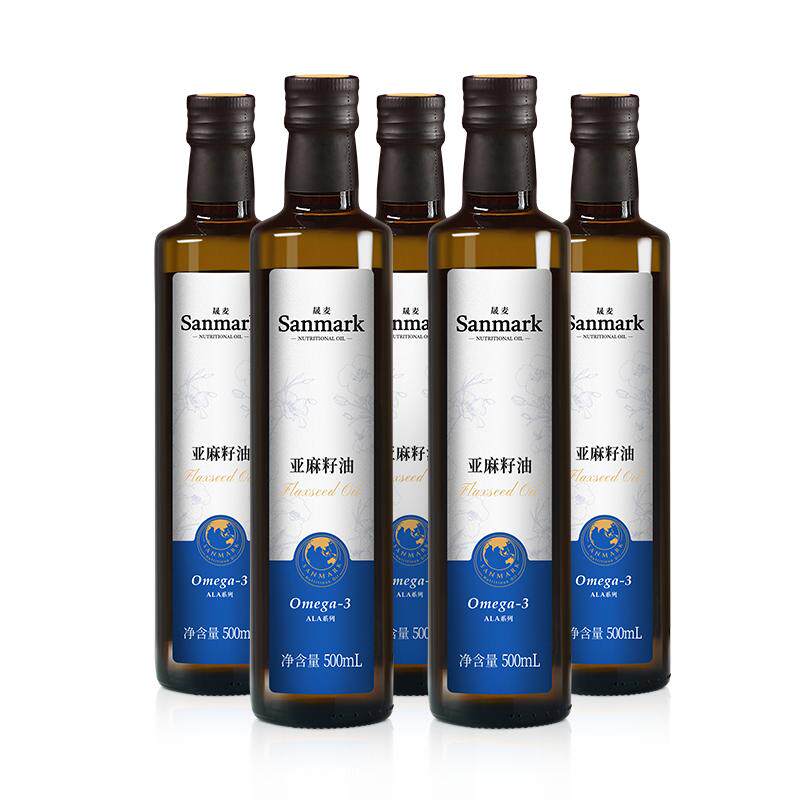 500ml*5瓶亚麻籽油晟麦