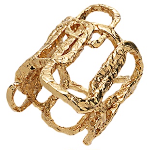 【刘惜君同款】RC Retro Chic意大利时尚首饰 罗马金银色弧光戒指