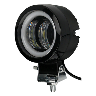 电瓶车摩托车射灯外置超亮铺路灯天使眼辅助灯12-80v通用强光改装