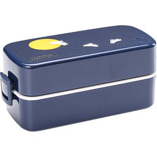 ASVEL饭盒日式便当盒双层可微波炉加热上班族学生减脂饭盒保温袋