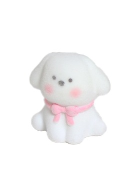 卡通可爱植绒小狗狗立体动物树脂配件diy桌面车载微景观装饰摆件